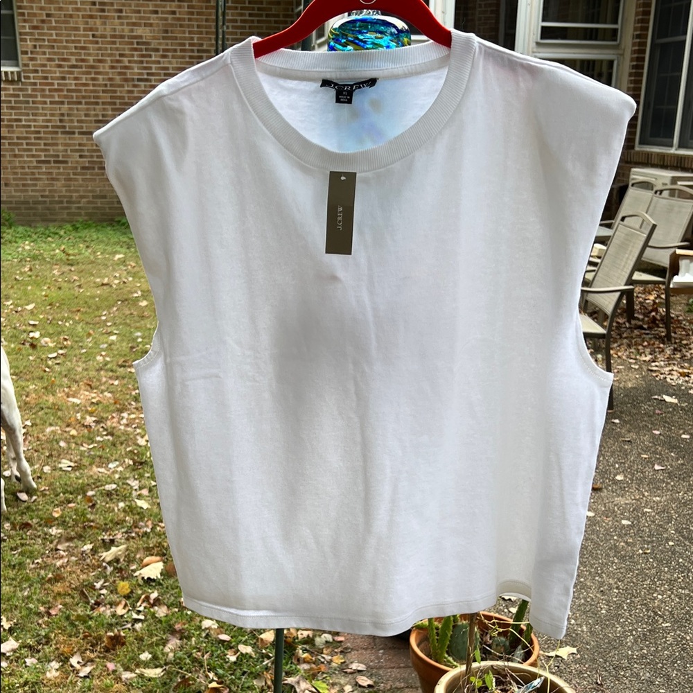 J. Crew Classic White Muscle Tee